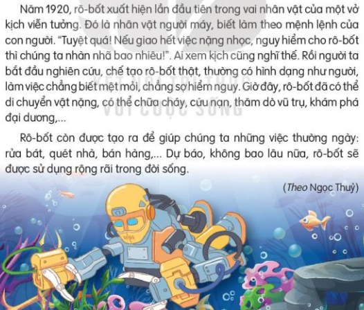 Đọc: Rô-bốt ở quanh ta trang 116, 117 Tiếng Việt lớp 3 Tập 2 | Kết nối tri thức