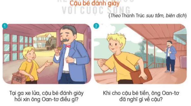 Nói và nghe: Kể chuyện Cậu bé đánh giày trang 50 51 Tiếng Việt lớp 3 Tập 2 | Kết nối tri thức