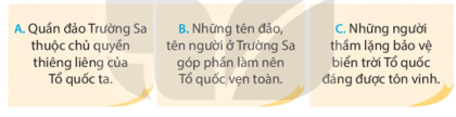 Bài 10: Cảm xúc Trường Sa Tiếng Việt lớp 4 Kết nối tri thức