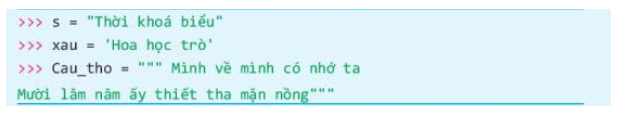 Em đã biết dữ liệu xâu kí tự (gọi tắt là xâu) từ Bài 16