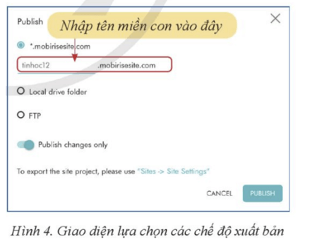 Lý thuyết Tin 12 Bài 6: Tạo biểu mẫu cho trang web và xuất bản website | Cánh diều