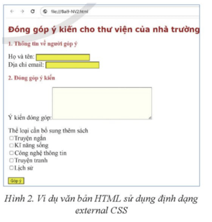 Lý thuyết Tin 12 Bài 9: Thực hành định dạng một số thuộc tính CSS | Cánh diều