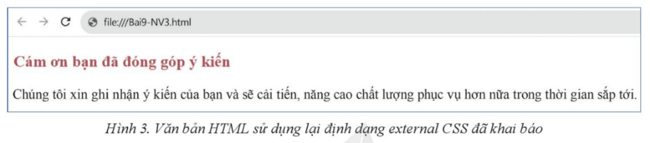 Lý thuyết Tin 12 Bài 9: Thực hành định dạng một số thuộc tính CSS | Cánh diều