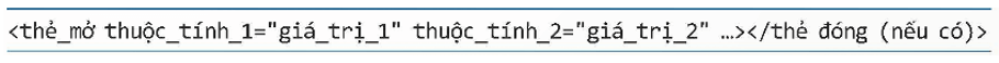 Cách viết thẻ HTML có nhiều thuộc tính sau đây đúng hay sai?