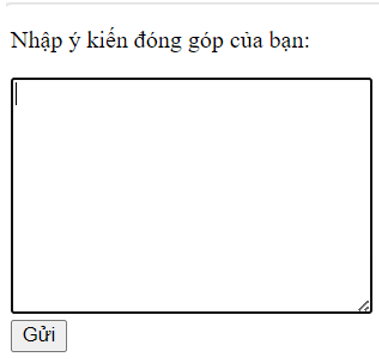 Em hãy thêm vào biểu mẫu trong các ví dụ trên những thành phần sau