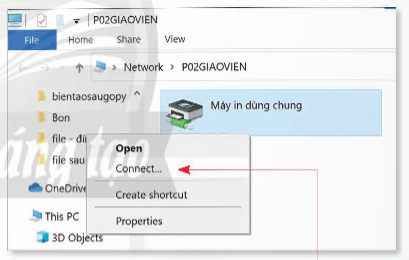 Tại văn phòng của trường em có nhiều máy tín nhưng chỉ có một máy in đang kết nối vào một máy tính duy nhất