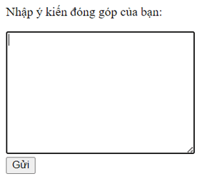 Em hãy thêm vào biểu mẫu trong các ví dụ trên những thành phần sau