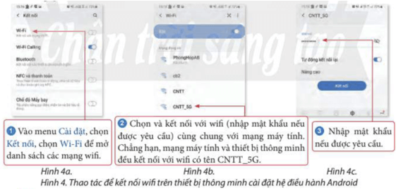 Lý thuyết Tin 12 Bài B3: Thực hành kết nối và sử dụng mạng trên thiết bị thông minh | Chân trời sáng tạo