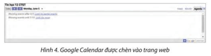 Lý thuyết Tin 12 Bài E6: Chèn YouTube, Calendar, Drive và Collapsible group | Chân trời sáng tạo