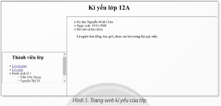 Nhiệm vụ 2. Tạo khung trong trang web. Yêu cầu: Tạo trang web như Hình 5