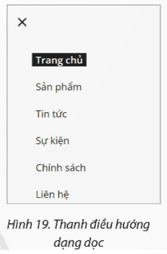 Nhiệm vụ 2. Thay đổi cách trình bày thanh điều hướng. Yêu cầu: Em hãy thay đổi cách trình bày