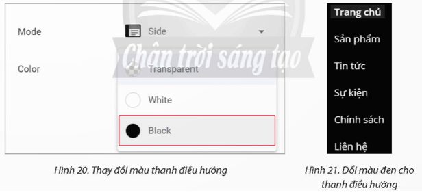 Nhiệm vụ 2. Thay đổi cách trình bày thanh điều hướng. Yêu cầu: Em hãy thay đổi cách trình bày