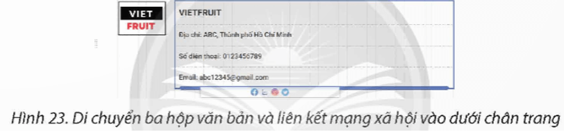 Nhiệm vụ. Thiết kế chân trang. Yêu cầu: Sử dụng trang web chủ đề bán hàng đã thiết kế trong Thực hành