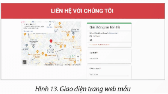 Nhiệm vụ. Sử dụng các công cụ Map, Forms. Yêu cầu: Thiết kế nội dung trang Liên hệ