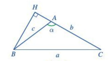 Cho tam giác ABC có BC = a, AC = b, góc BAC = alpha