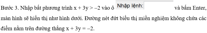 Biểu diễn hình học tập nghiệm của hệ bất phương trình bậc nhất hai ẩn sau