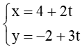 Lập phương trình tham số và phương trình tổng quát của đường thẳng d trong mỗi trường hợp