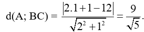 Trong mặt phẳng tọa độ Oxy, cho tam giác ABC có tọa độ các đỉnh A(1; 1)