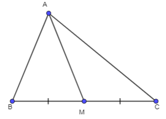 Cho tam giác ABC có trung tuyến AM Chứng minh 