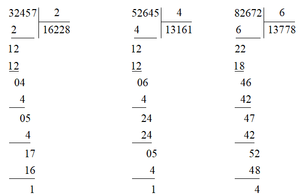 Toán lớp 3 trang 67, 68 Chia cho số có một chữ số trong phạm vi 100 000 (Tiếp theo) | Cánh diều
