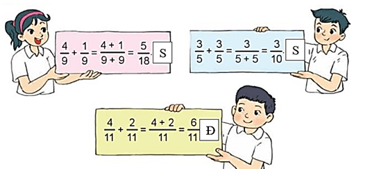 Toán lớp 4 Kết nối tri thức Bài 60: Phép cộng phân số (trang 74 Tập 2) | Giải Toán lớp 4