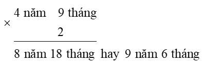 Toán lớp 5 Chân trời sáng tạo Bài 80: Nhân số đo thời gian (trang 57 Tập 2) | Giải Toán lớp 5