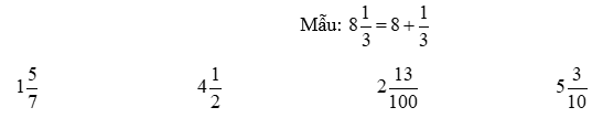 Toán lớp 5 Bài 7: Hỗn số (trang 23) - Kết nối tri thức