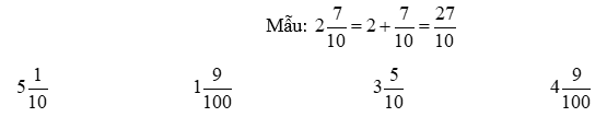 Toán lớp 5 Bài 7: Hỗn số (trang 23) - Kết nối tri thức