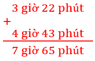 Cộng số đo thời gian (Lý thuyết + 15 Bài tập Toán lớp 5)