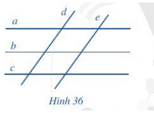 Quan sát Hình 36 và chỉ ra: a) Các cặp đường thẳng song song