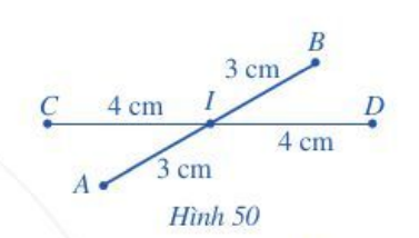 Quan sát Hình 50. a) Điểm I thuộc những đoạn thẳng nào
