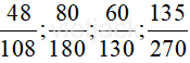 Phân số 4/9 bằng các phân số nào trong các phân số sau