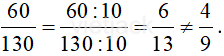 Phân số 4/9 bằng các phân số nào trong các phân số sau