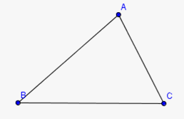 Em hãy vẽ một tam giác tuỳ ý rồi dùng thước đo góc để đo các góc của tam giác đó