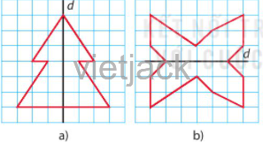 Vẽ các hình sau vào giấy kẻ ô vuông rồi vẽ thêm để được hình nhận đường 