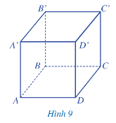 Quan sát hình lập phương ở Hình 9, đọc tên các mặt, các cạnh
