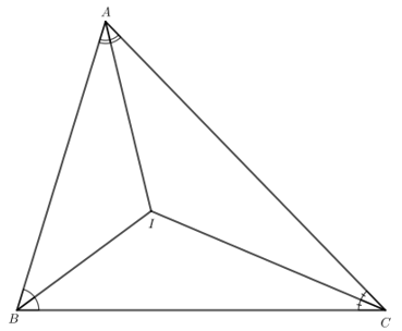 Tam giác ABC có ba đường phân giác cắt nhau tại I Chứng minh