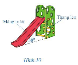 Hình 10 biểu diễn một chiếc cầu trượt gồm máng trượt và thang leo