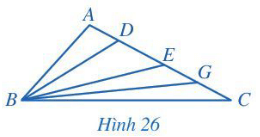 Cho tam giác ABC có góc A tù Trên cạnh AC lần lượt lấy các điểm D, E, G