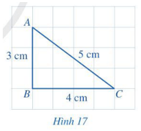 Quan sát tam giác ABC ở Hình 17