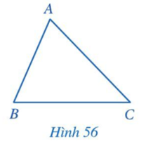 Cho tam giác ABC (Hình 56)