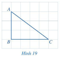 Quan sát tam giác ABC ở Hình 19
