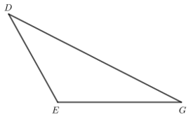 Cho tam giác DEG có góc E là góc tù So sánh DE và DG 