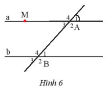 Cho Hình 6, biết hai đường thẳng a và b song song với nhau và góc A1= 50 độ