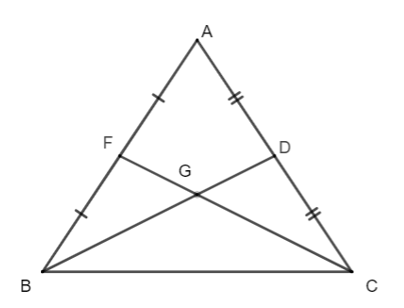 15 Bài tập Tính chất ba đường trung tuyến của tam giác (có đáp án) | Chân trời sáng tạo Trắc nghiệm Toán 7 (ảnh 19)
