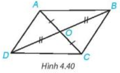 Cho hai đoạn thẳng AC và BD cắt nhau tại điểm O sao cho OA = OC, OB = OD