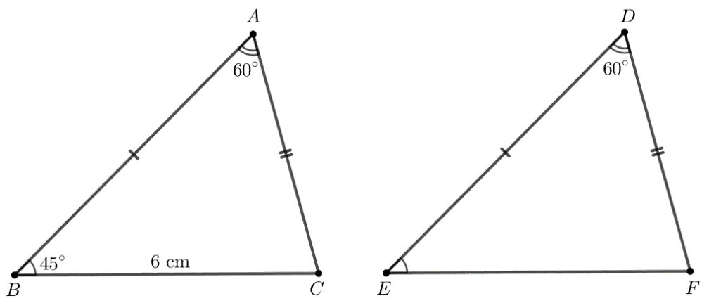 Cho hai tam giác ABC và DEF thỏa mãn AB = DE, AC = DF