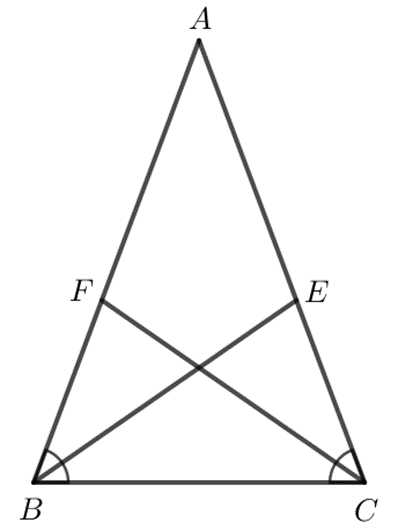 Gọi BE và CF là hai đường phân giác của tam giác ABC cân tại A