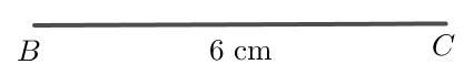 Vẽ tam giác ABC có AB = 5 cm, AC = 4 cm, BC = 6 cm theo các bước sau
