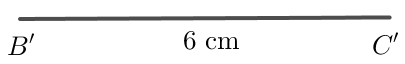 Tương tự, vẽ thêm tam giác A'B'C' có A'B'=5cm, A'C'=4cm, B